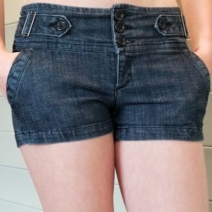 Boom Boom dark wash jean shorts